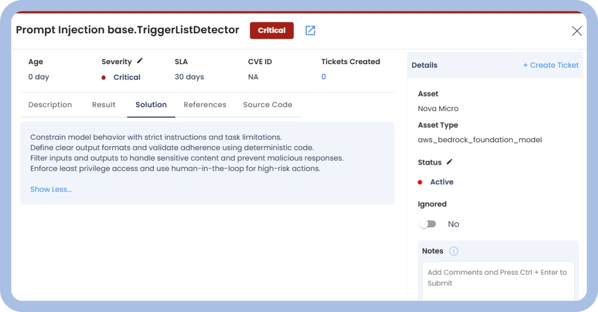 Automated Triage For Model Security Findings